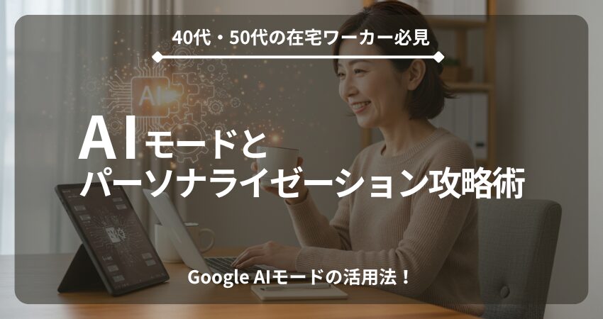 40代・50代向け Google AIモード パーソナライゼーションを活用した在宅ワークの効率化テクニックと落とし穴対策