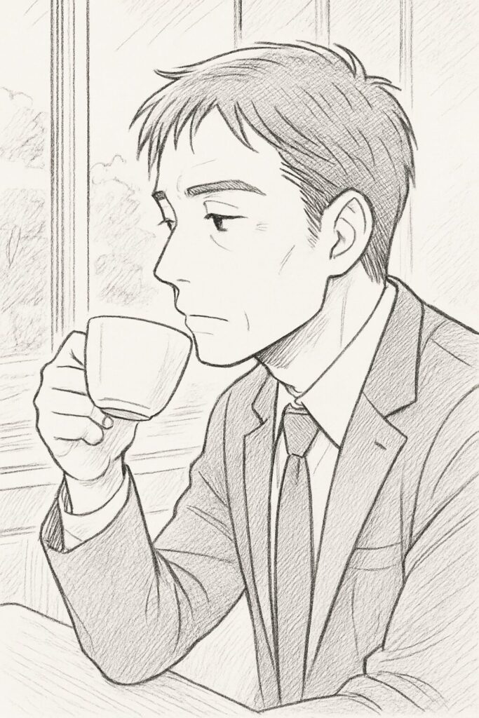 ChatGPTのプロンプトに「シンプルな線画」指示を付け加えて生成した画像。シンプルになった。