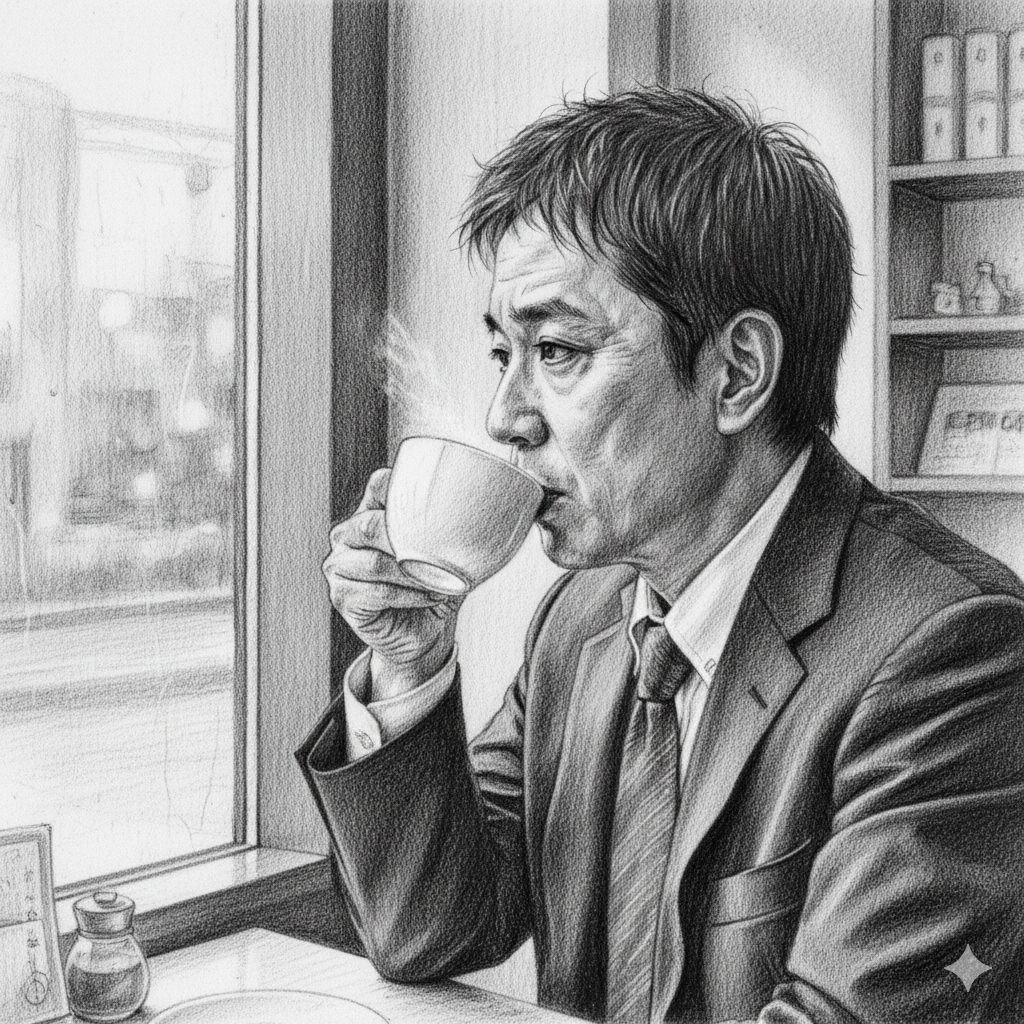 Geminiに鉛筆画を書いてもらった画像で、前回の指定にプラス「白黒画像」を追加指定した画像。